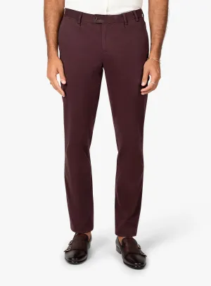 Carmine Pleated Berry Red Chino Pants Freedom Motion