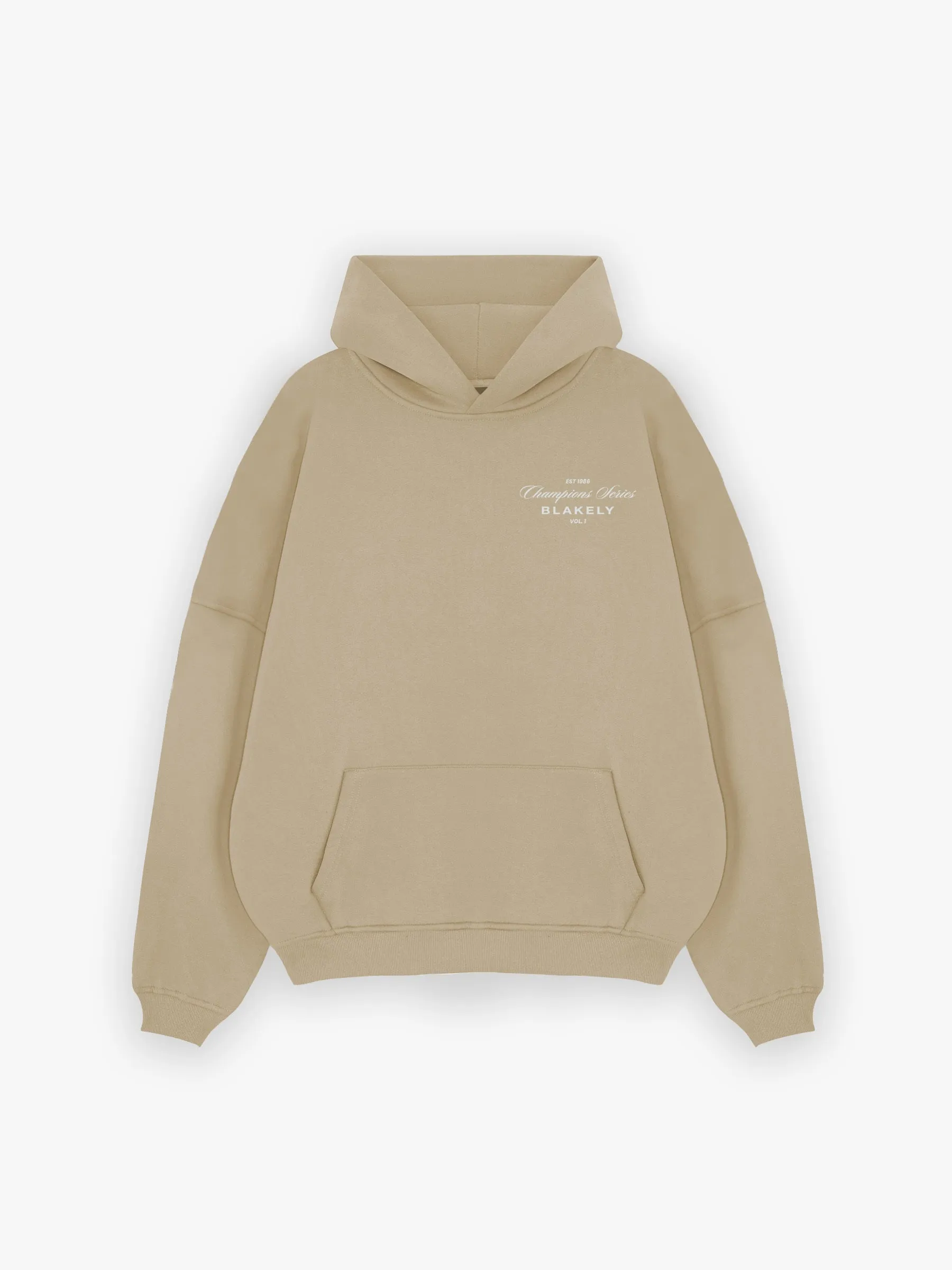 Champions Relaxed Hoodie - Washed Khaki 3D Sculpted Hood Low Carbon