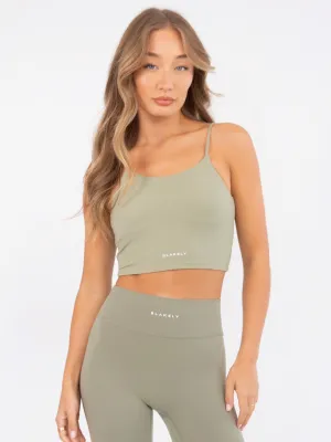 Ultimate Sculpt Bra - Olive Shock Absorption Zones