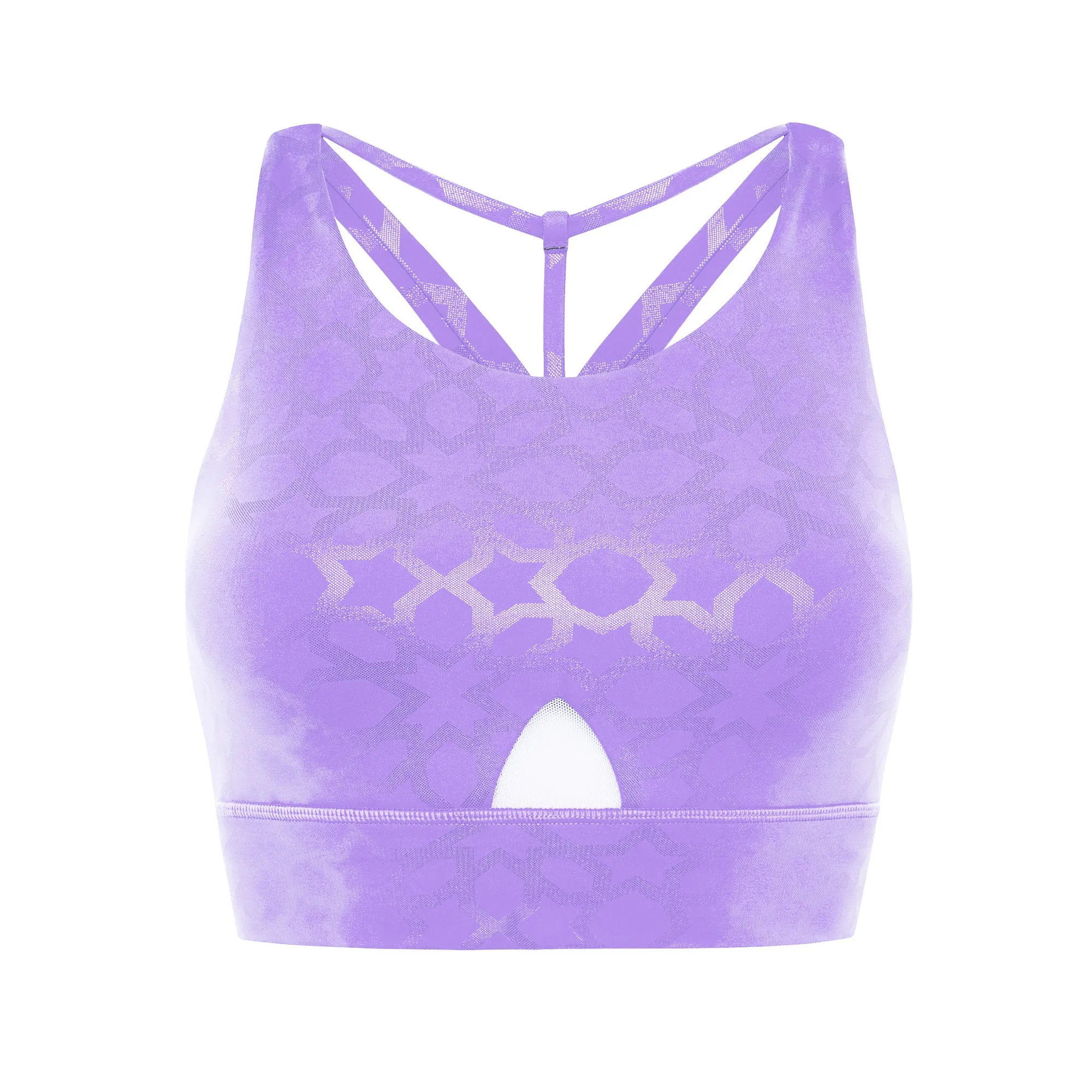 Contrast stitching seams Arabian Nights Princess Sports Bra - Purple
