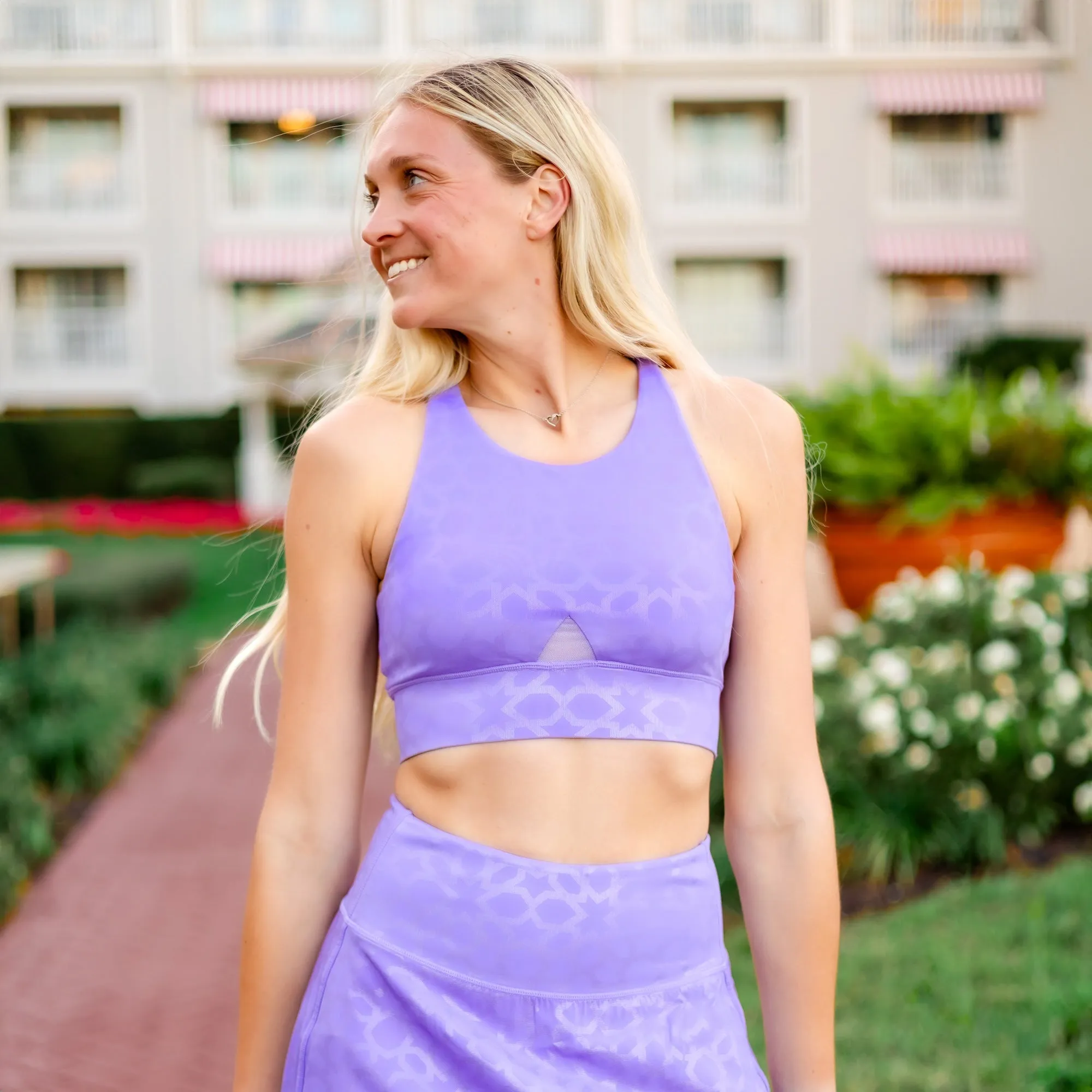 Arabian Nights Princess Sports Bra - Purple Elastic Large seams