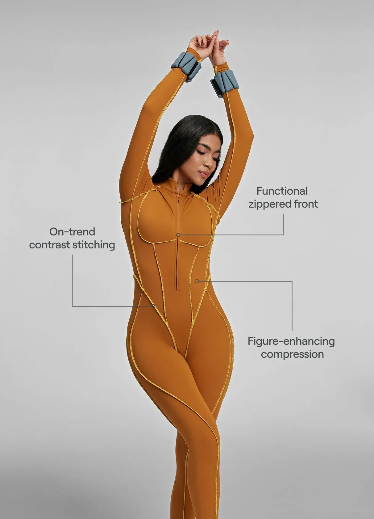 Contour Stitch Catsuit Holiday Active Loose Classic