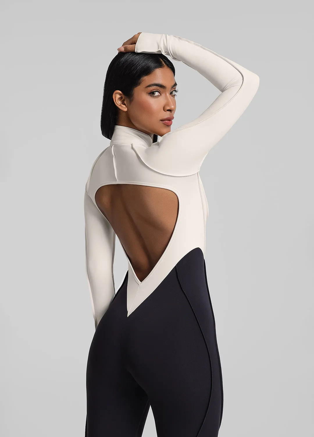 Two-Tone Full-Length Catsuit Shopping Retro