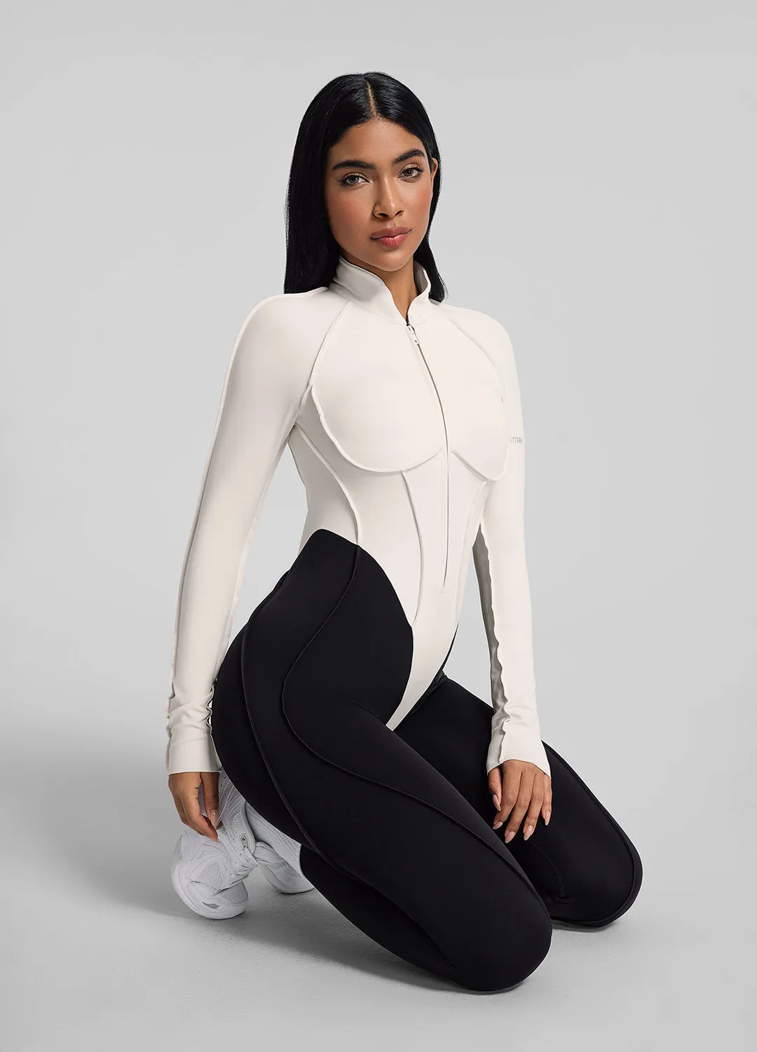 Everyday Worker Cozy Lightweight Two-Tone Full-Length Catsuit