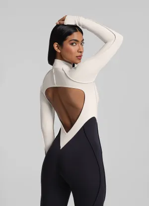 Two-Tone Full-Length Catsuit Shopping Retro