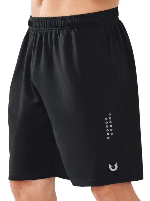 Men's 10 Inch Long Basketball Athletic Lounge Shorts with Zipper Pockets Breathable Material Compression Fit