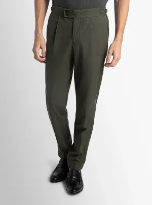 Organic Cotton Blend Relaxed fit wear Santorini Olive Trousers