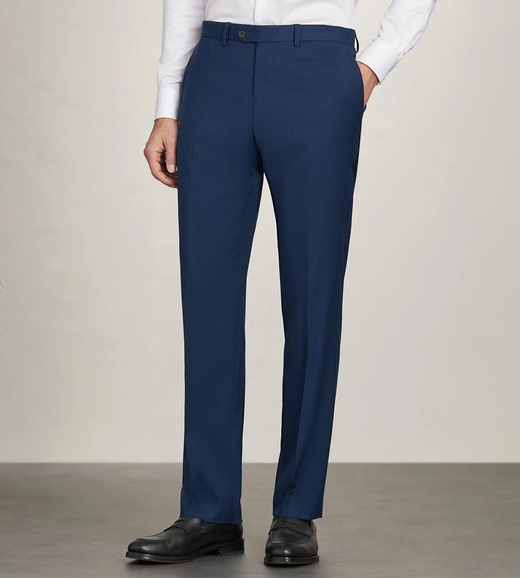Slim Fit Solid Suit Pants Perfect Comfort Petite Fit
