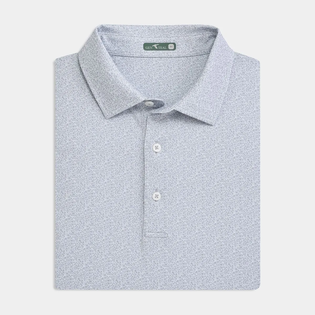 Frost Antlers Printed Performance Polo Snap Button Closure