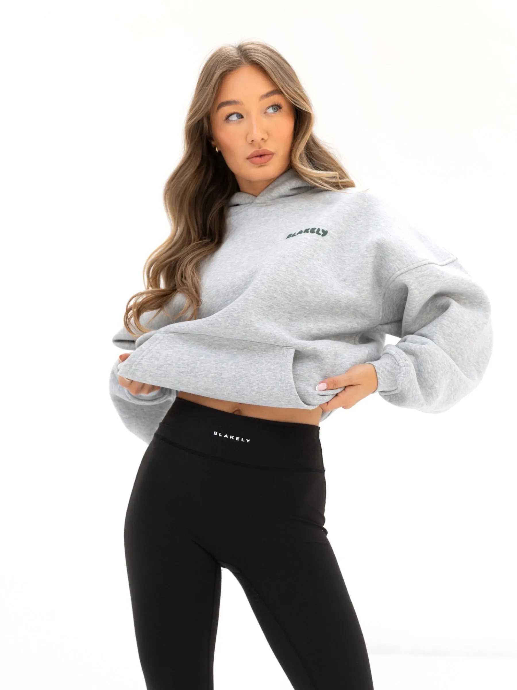Mode Sense Masquerade wear Cloud Print Oversized Hoodie - Marl Grey