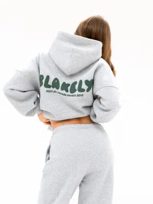 Cloud Print Oversized Hoodie - Marl Grey rhinestone accents LGBTQ  fashion