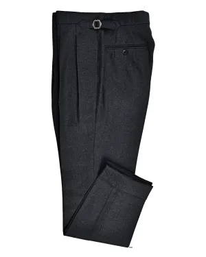 Dugdale Grey Wool Flannel Dress Pant Bootcut shape LightweightInsulation