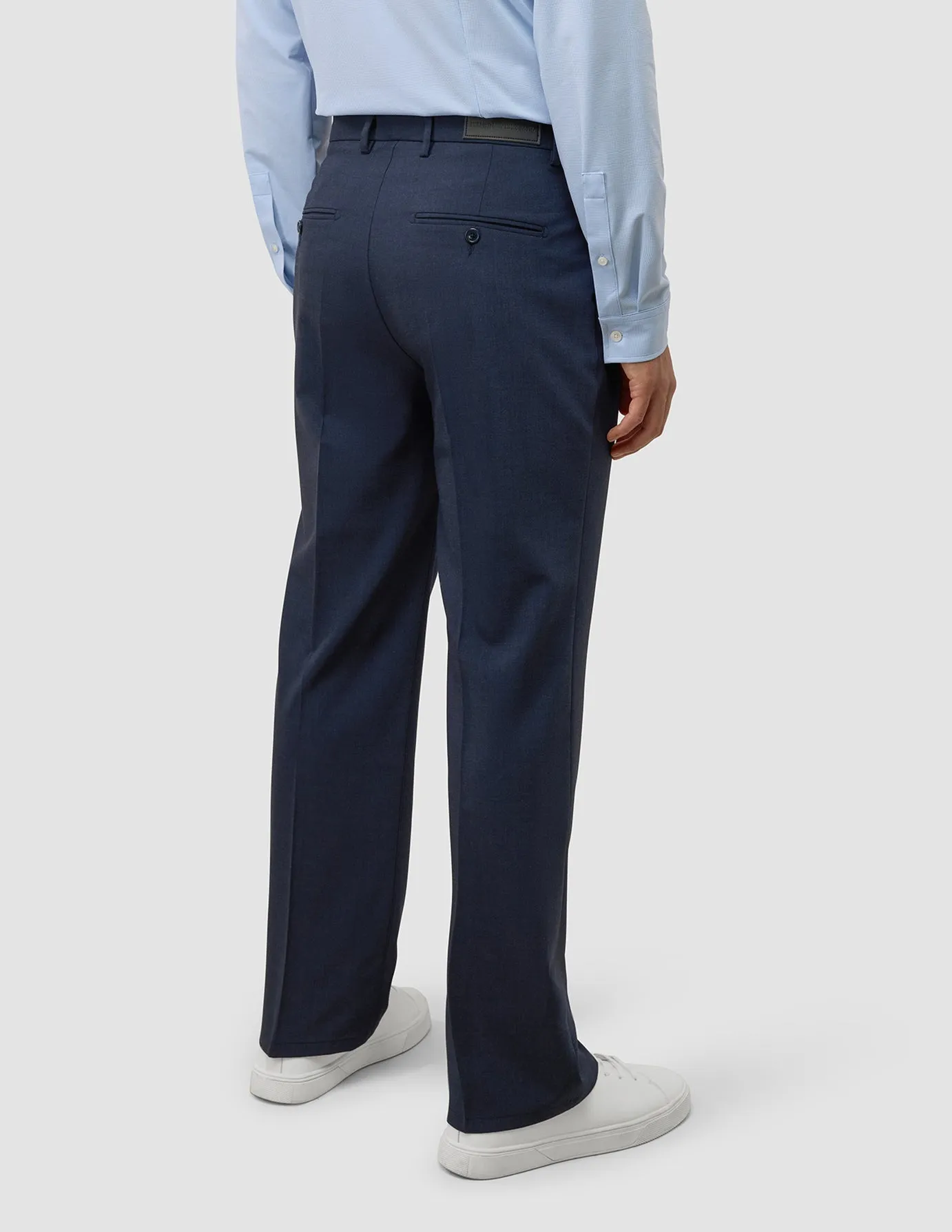 Tech Wool Suit Pants Relaxed Fit Navy Quick Move