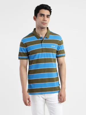 Breathable Airflow Channels Contrast Trim Detail Men's Colorblock Polo T-shirt