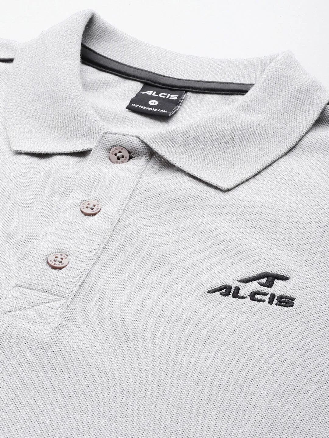 Alcis Men Brand Logo Embroidered Polo Collar Sports T-shirt Golf Clubhouse Spring Summer