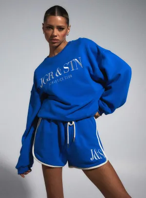 JGR & STN Mode Retro Shorts Blue Royal Ease