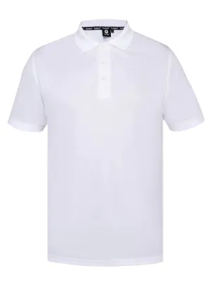 Men White Polo T-Shirt FlexibleWaistband SustainableYarnBlend