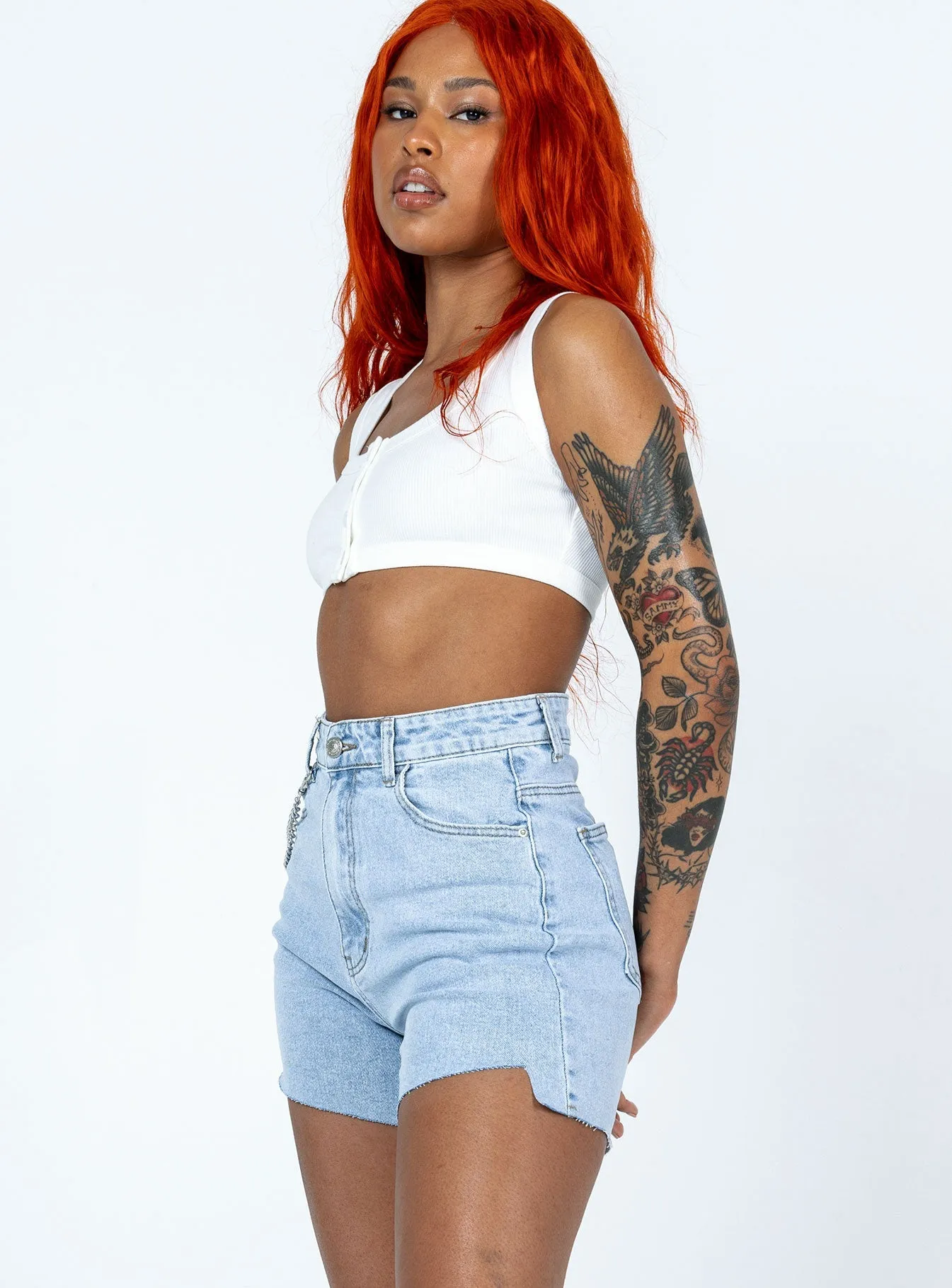 Tiyarna Denim Shorts fresh start Recycled Polyester Blend