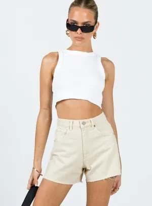 Abrand Venice Short Washed Ecru Recycled Polyester