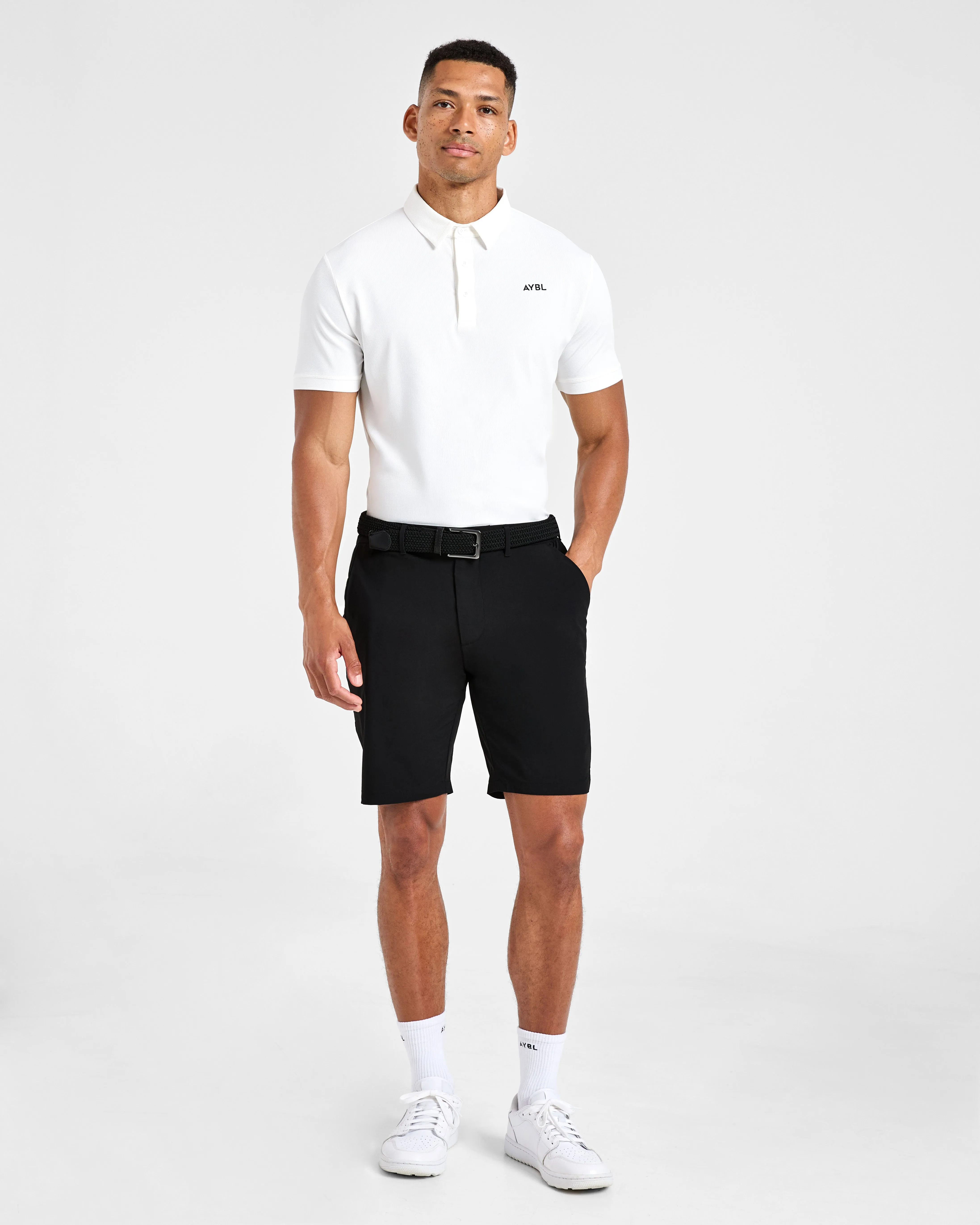 Precision Polo - White DoubleLayered Fabric