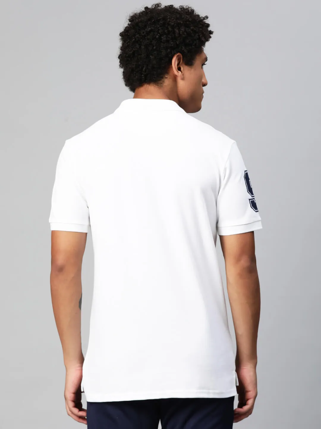 Stylish Comfort Comfortable Stretch Alcis Men Typography Printed Polo Collar Dry Tech Slim Fit T-shirt