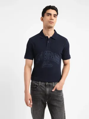 Flexible Collar Band Athletic Fit Men's Brand Logo Slim Fit Polo T-shirt