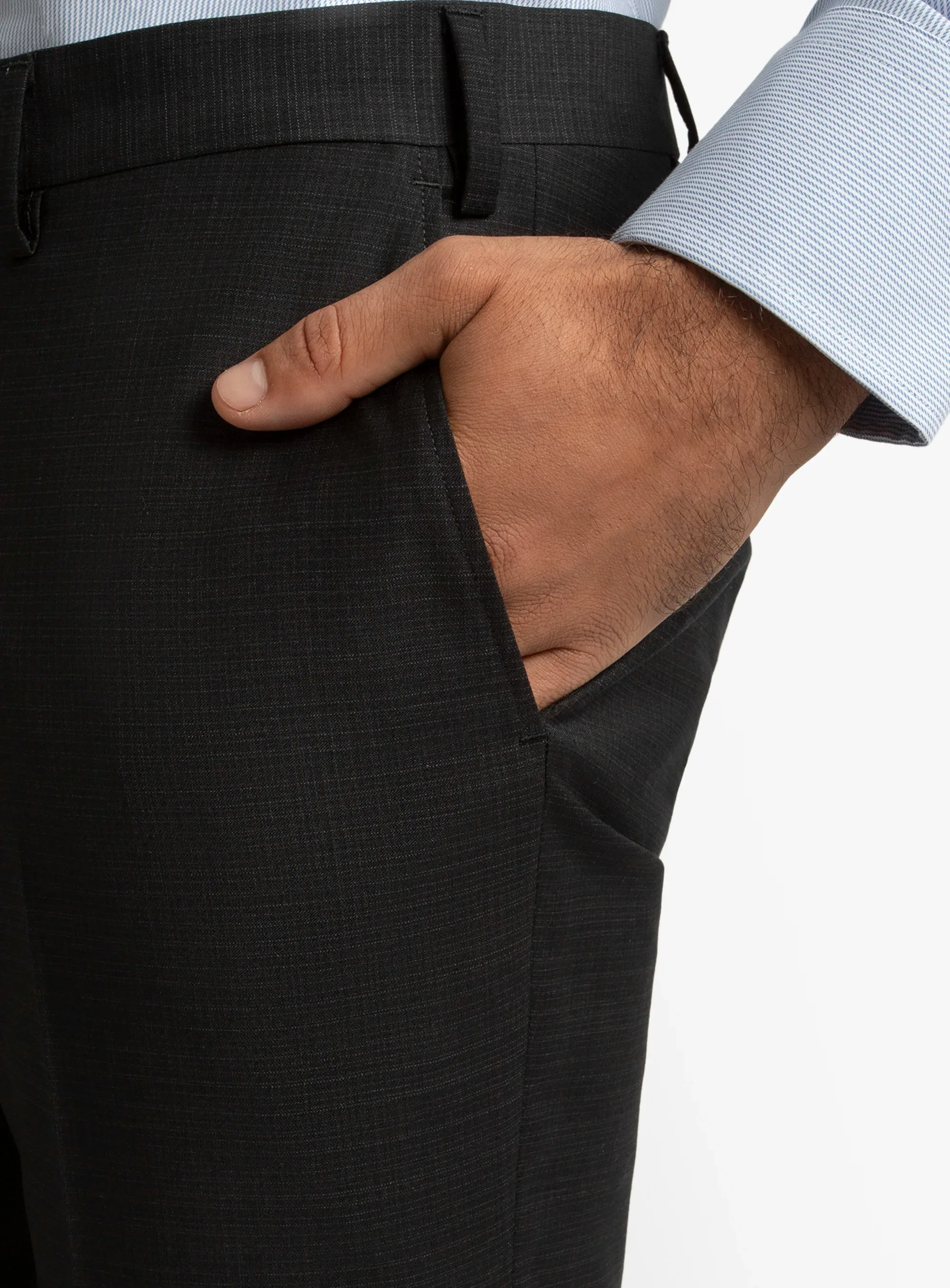Dexter Micro Charcoal Suit Trousers EcoFriendlyMaterial