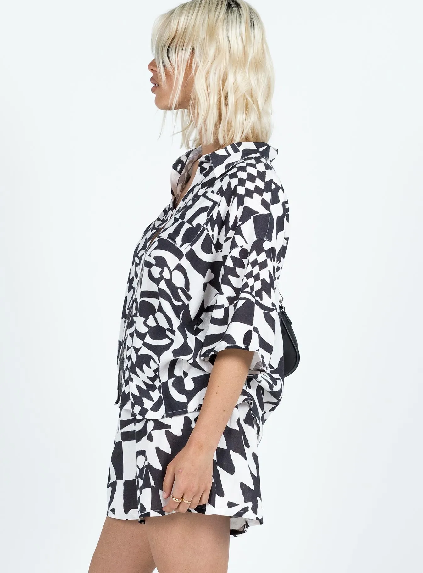 Smooth Yarn Merve Checkerboard Set Black / White