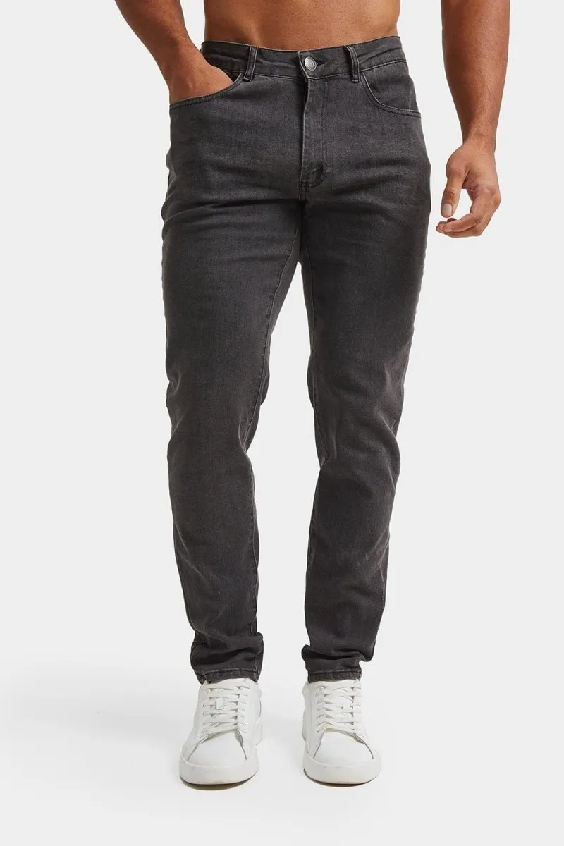 Vintage Lover Loose Athletic Fit Jeans in Dark Grey