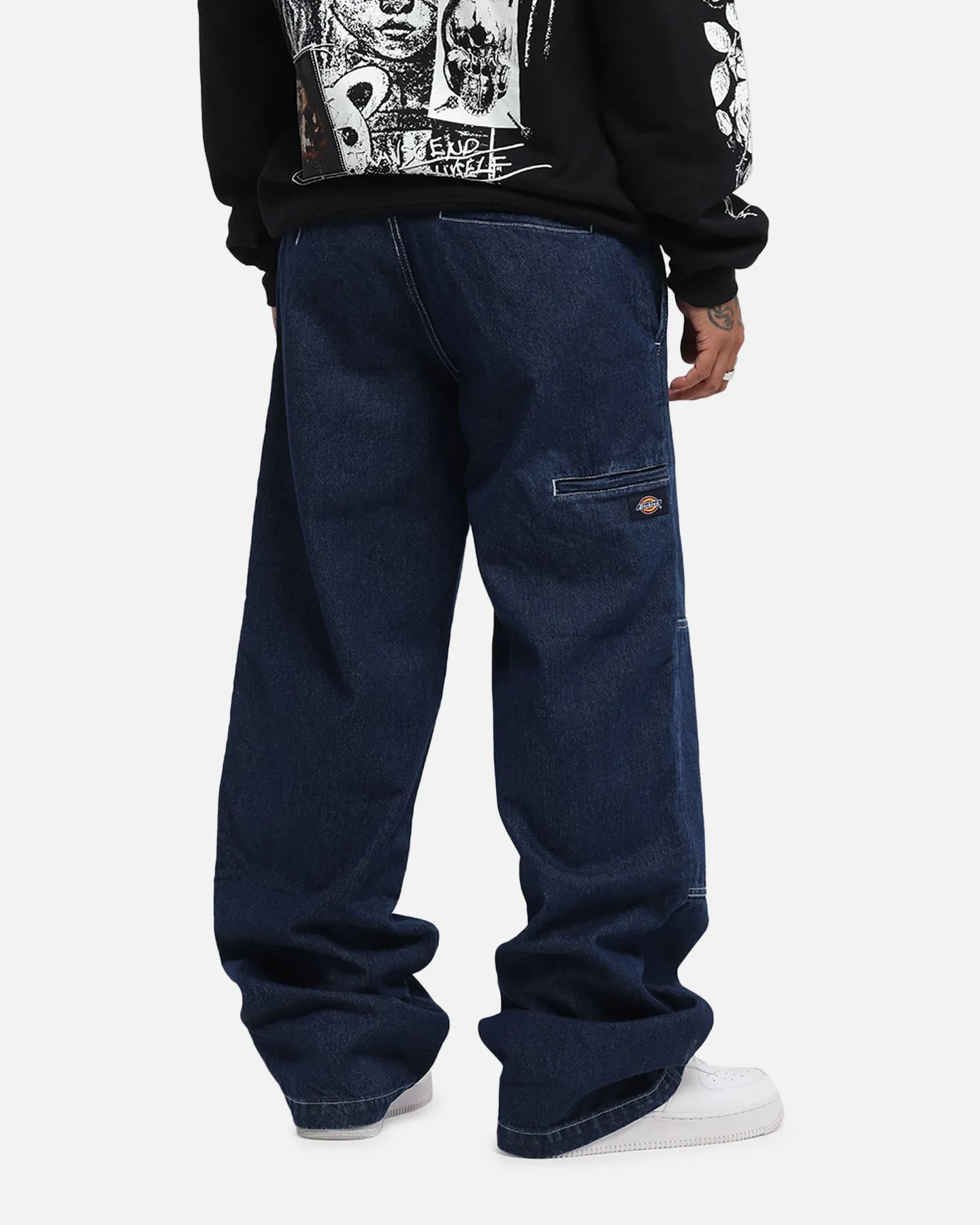 Textured Vibrant Dickies 82-283AU Denim Jeans Rinsed Indigo