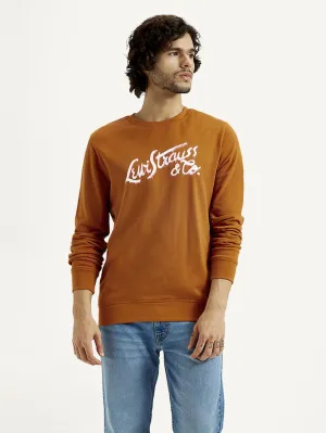 Cozy Wear Glittery accents Men's Printed Round Neck Sweatshirt