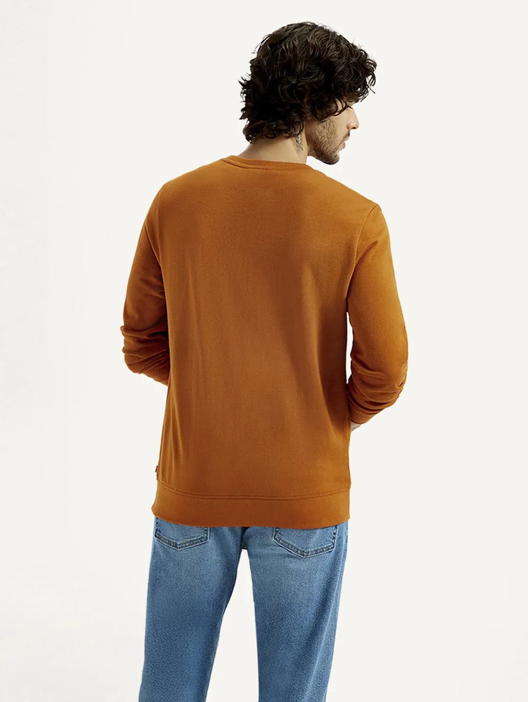 Men's Printed Round Neck Sweatshirt Backyard Chill Y2K Style