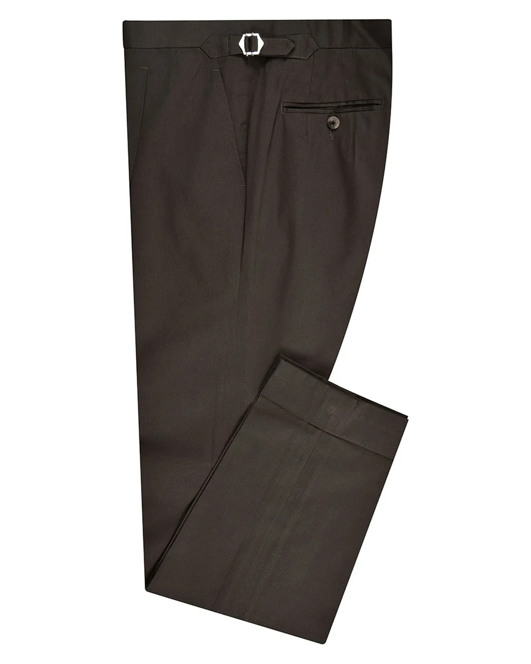 Roll-up style Pleated Choco Brown Pant
