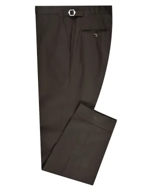 Roll-up style Pleated Choco Brown Pant