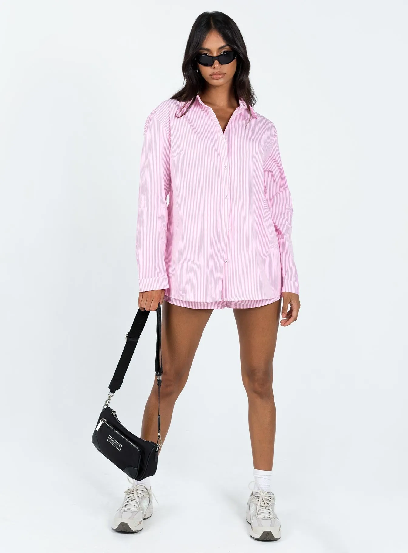 MachineWashable The Chloe Set Pink Stripe