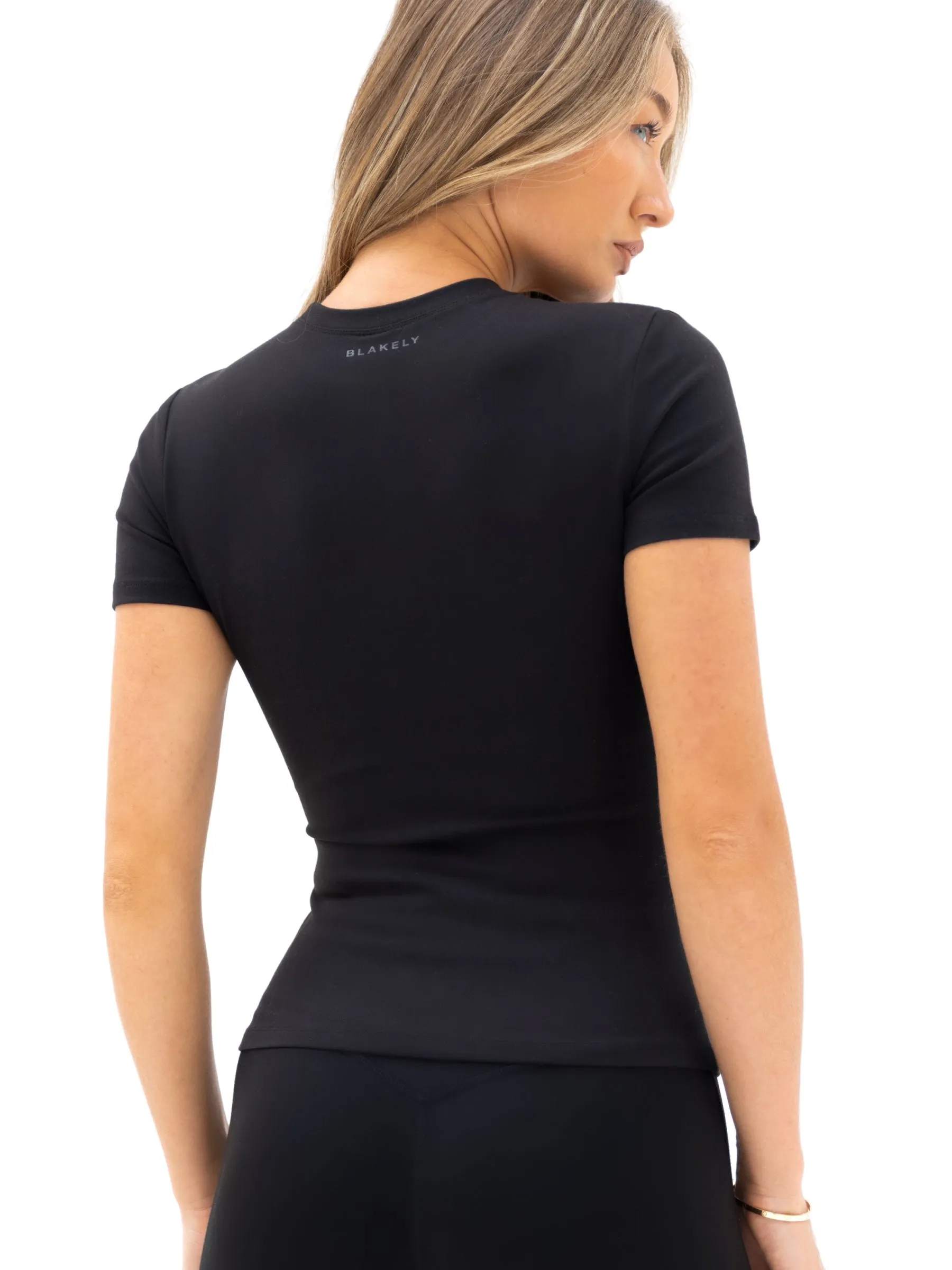 Date night Classic Style Trend Lucia Baby Tee - Black