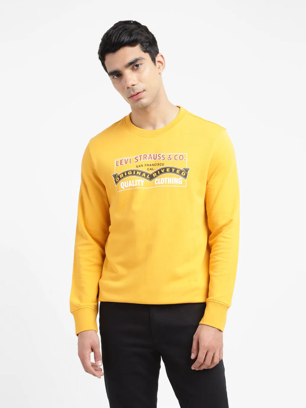 Men's Graphic Print Crew Neck Sweatshirt Stylish Accessory