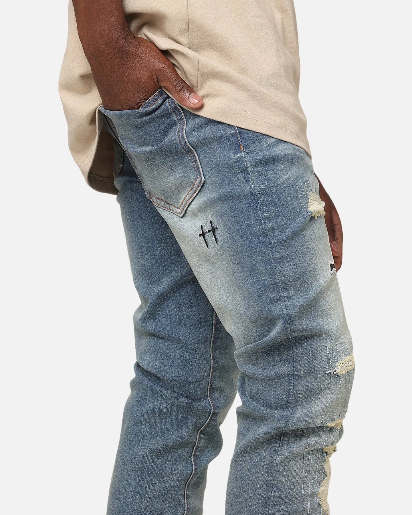 Saint Morta Rage Summum Jeans Superwash Blue Morning Stroll Fashion Lover Daily Wear Summer Vibes Music Event