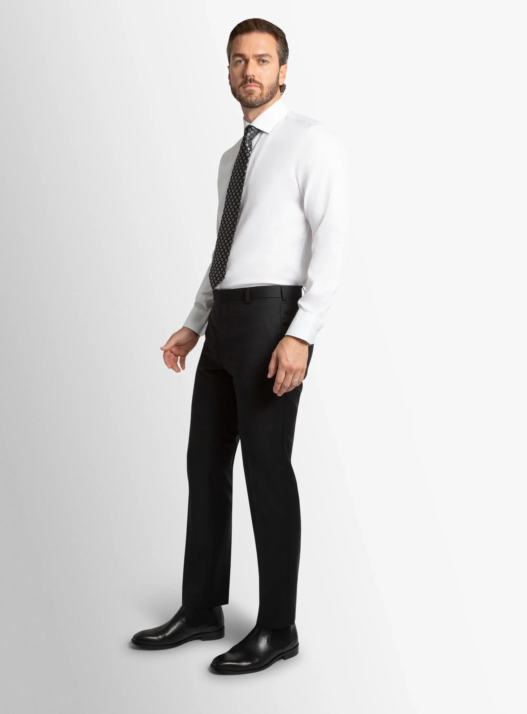 Dexter Twill Black Suit Trousers Breathable Layer