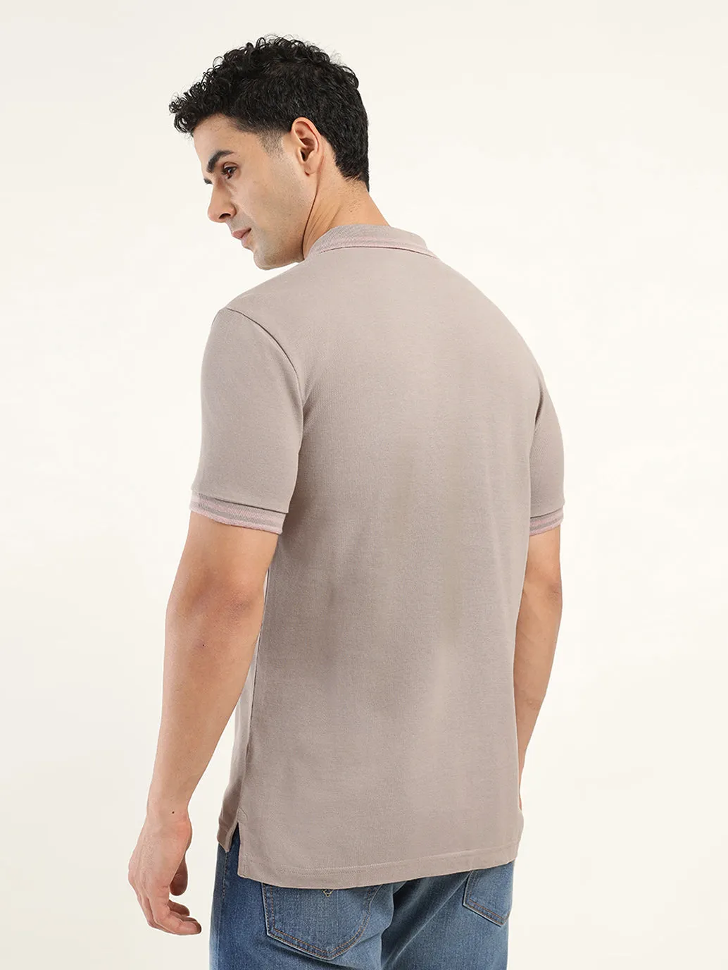 Urban Casual Men's Solid Polo T-Shirt