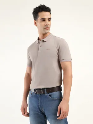 Men's Solid Polo T-Shirt Curved Hemline Summer Staple