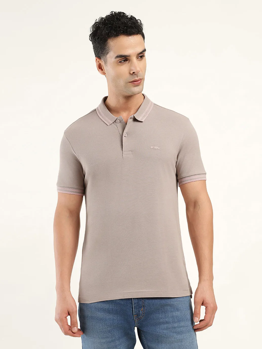 Men's Solid Polo T-Shirt Golf Tournament Sweat Absorbing