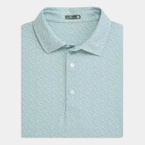Business casual GarmentWashed Texture Rainbow Trout Printed Performance Polo