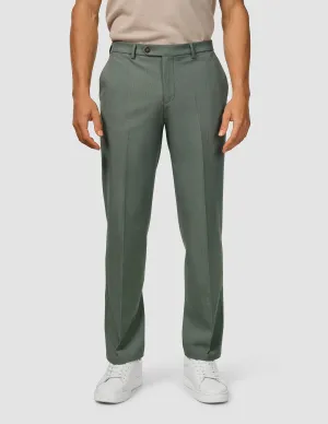 Essential Suit Pants Relaxed Fit Green Melange Comfortable Leg