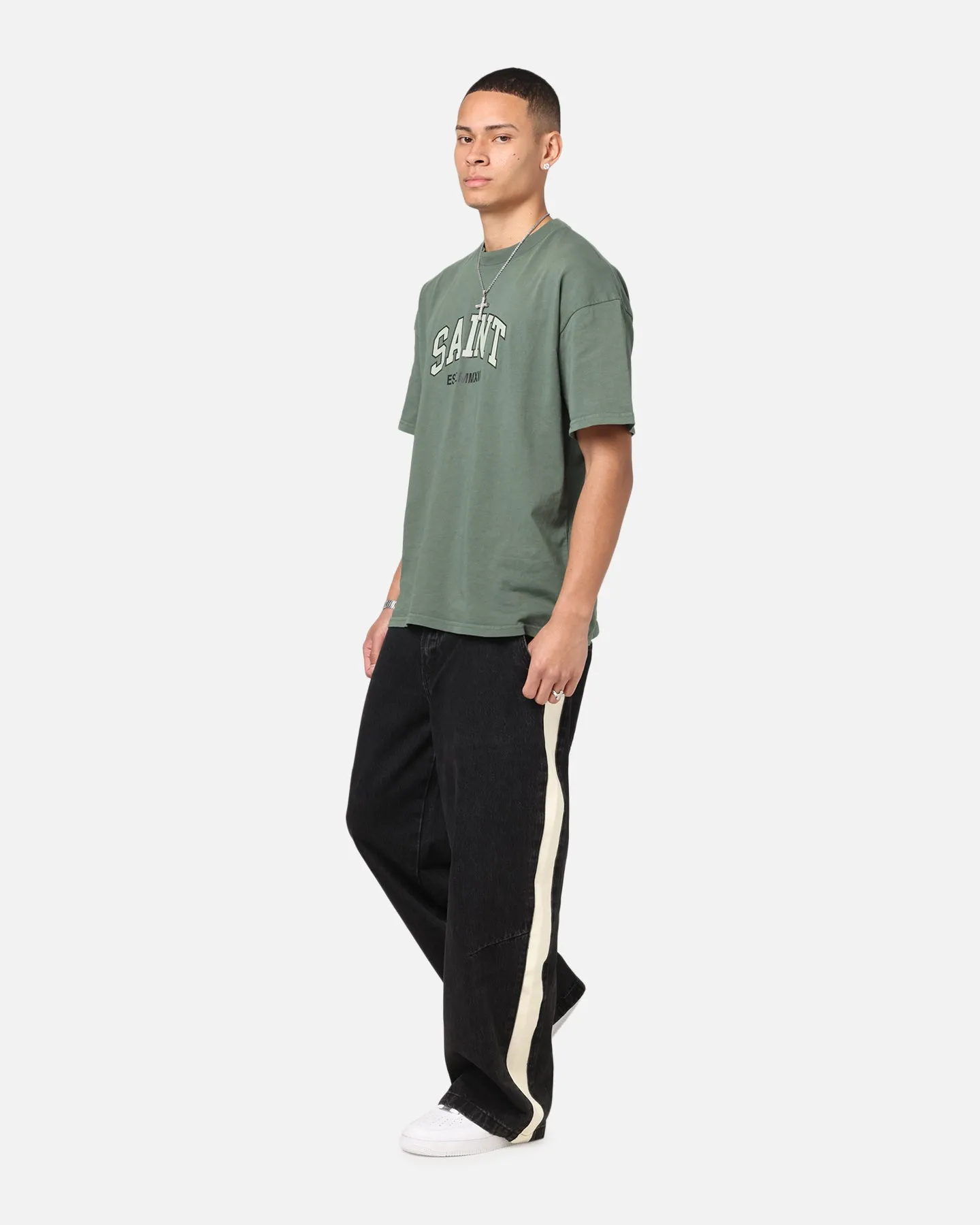 Anti Sagging Technology Saint Morta Amplus Sidewinder Jeans Black/Off White