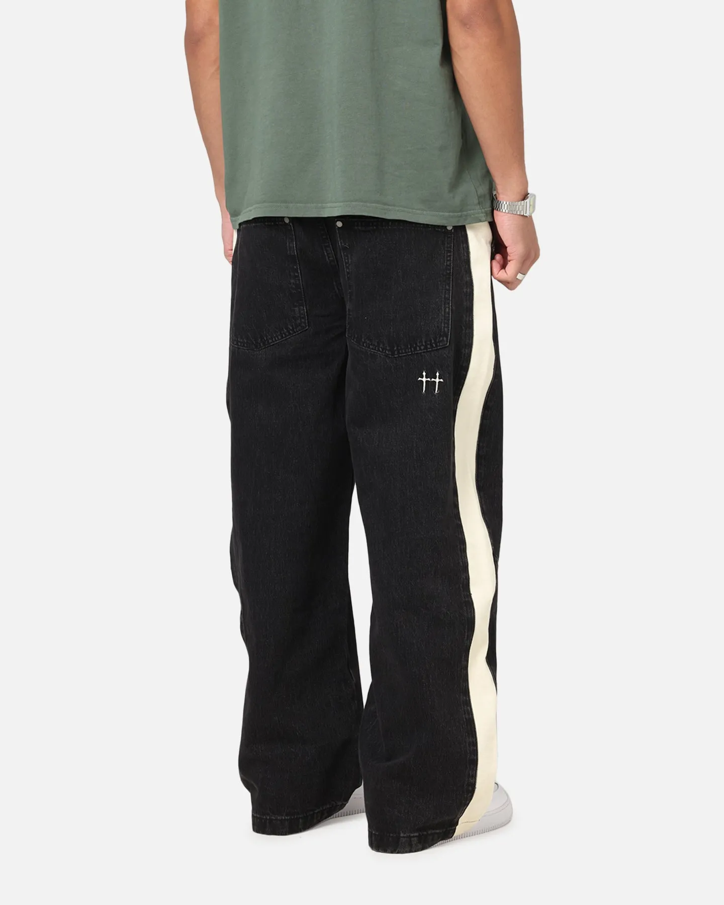 Saint Morta Amplus Sidewinder Jeans Black/Off White Basic Piece