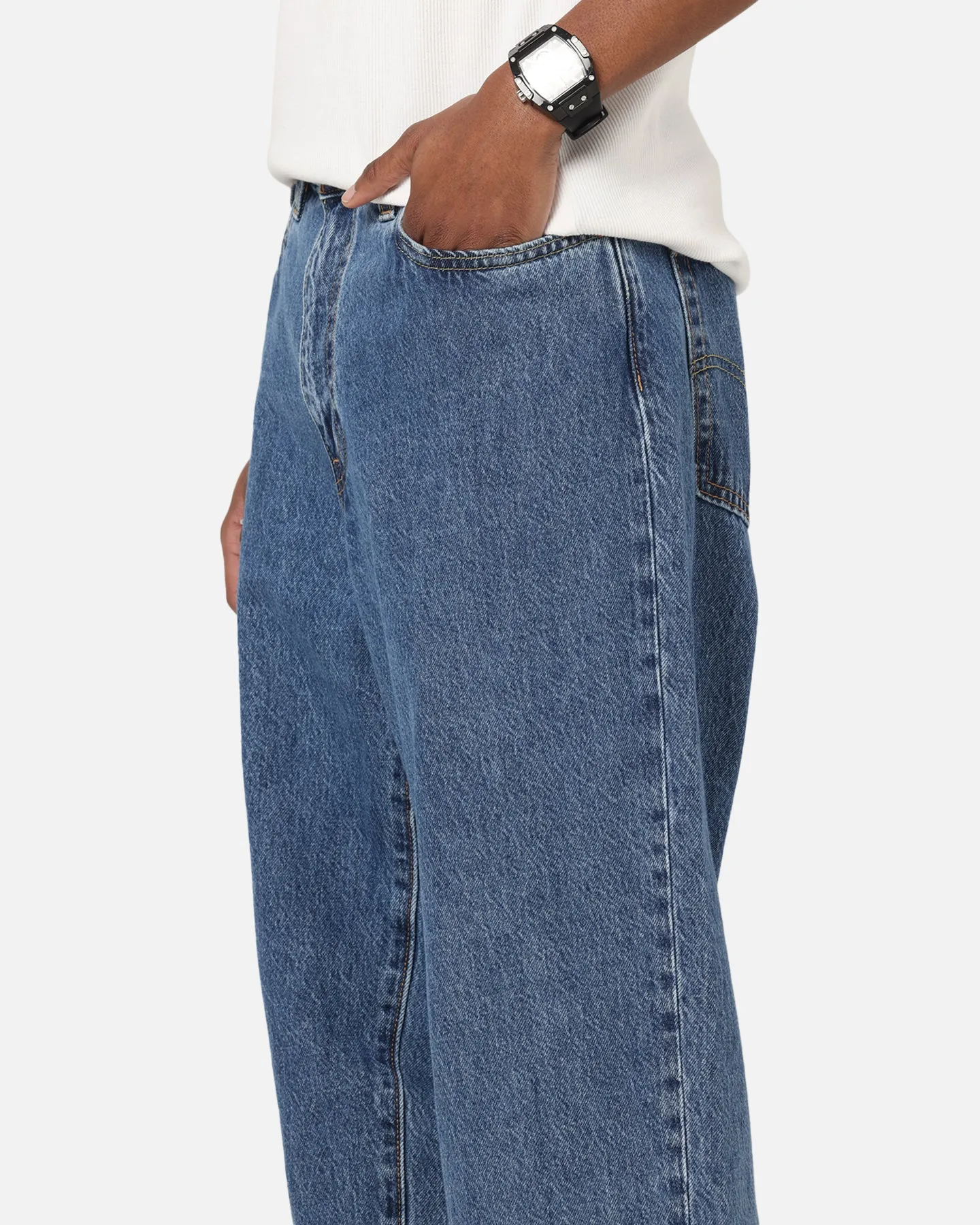 Levi Strauss And Co 578? Baggy Jeans Blue Clean Vibe Sandblasted Finish