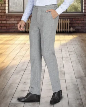 Comfortable Fashion EZS Grey Wool Flannel Pant