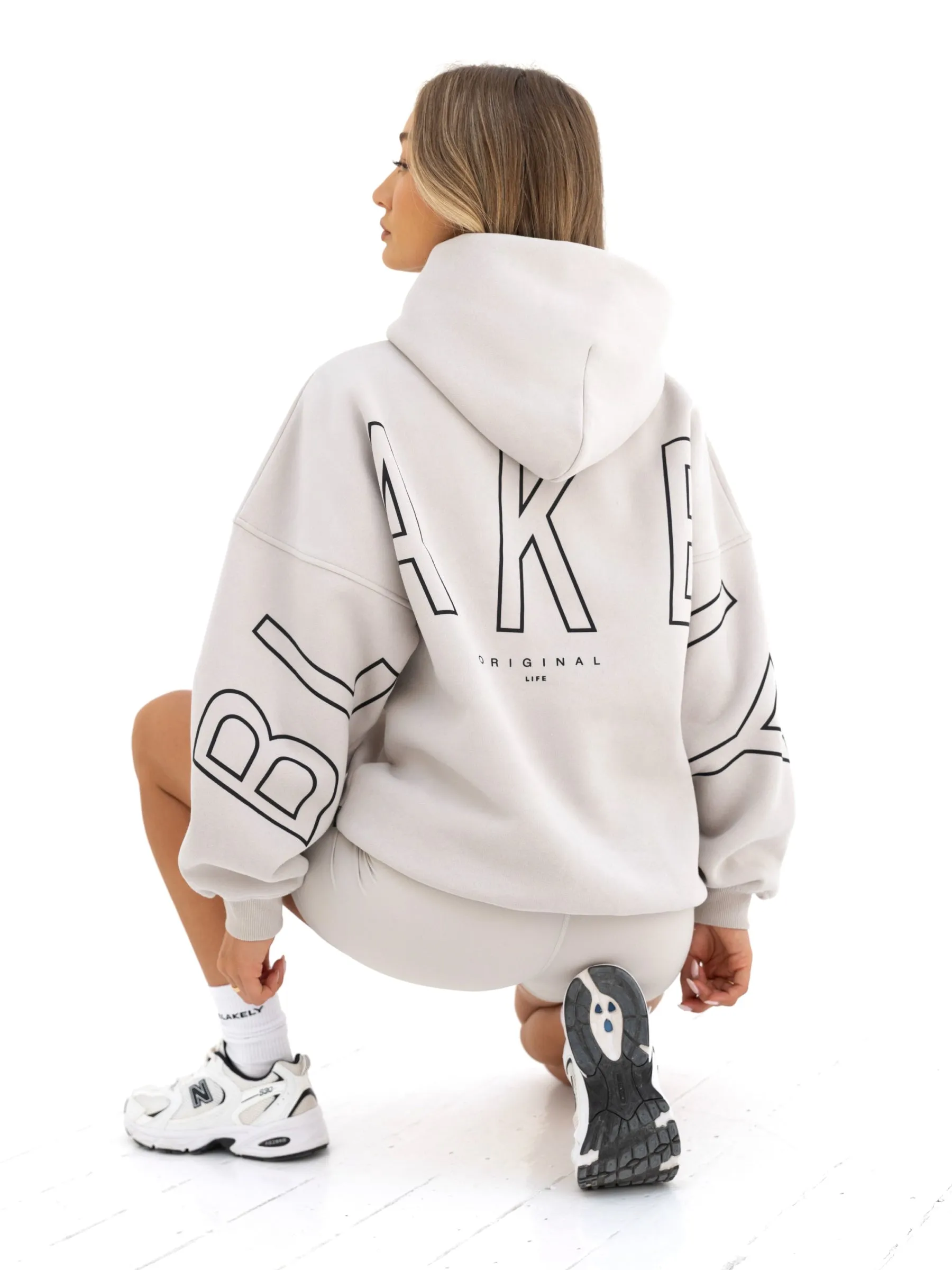 Outline Isabel Oversized Hoodie - Ivory Double Welded Pockets