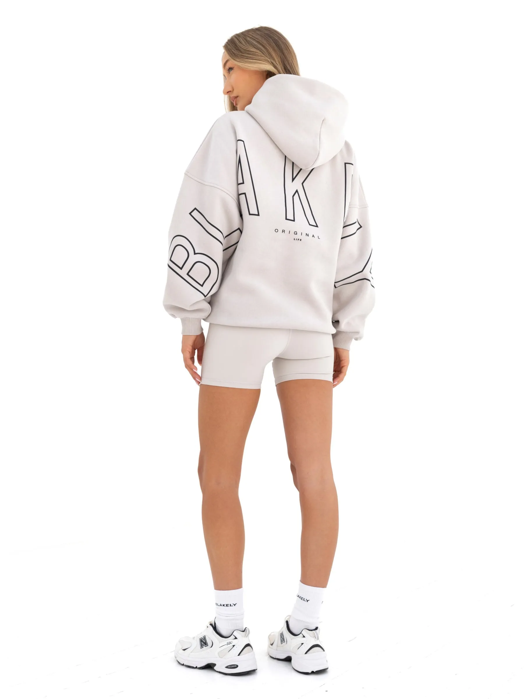 Durable Yarn Outline Isabel Oversized Hoodie - Ivory